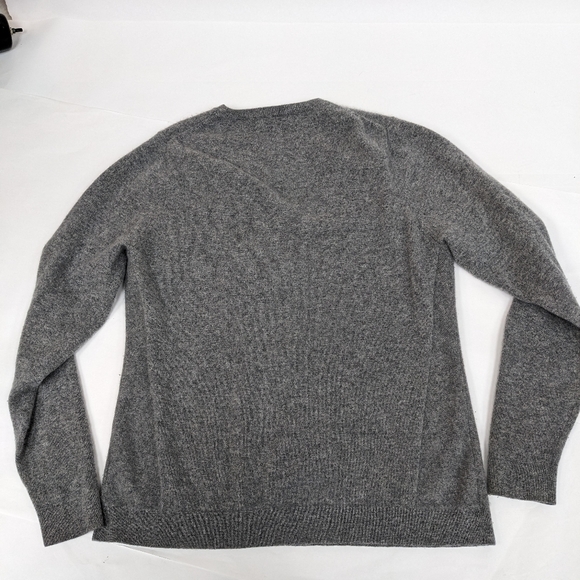 Gray Kinross cashmere v neck sweater XL - Picture 5 of 6